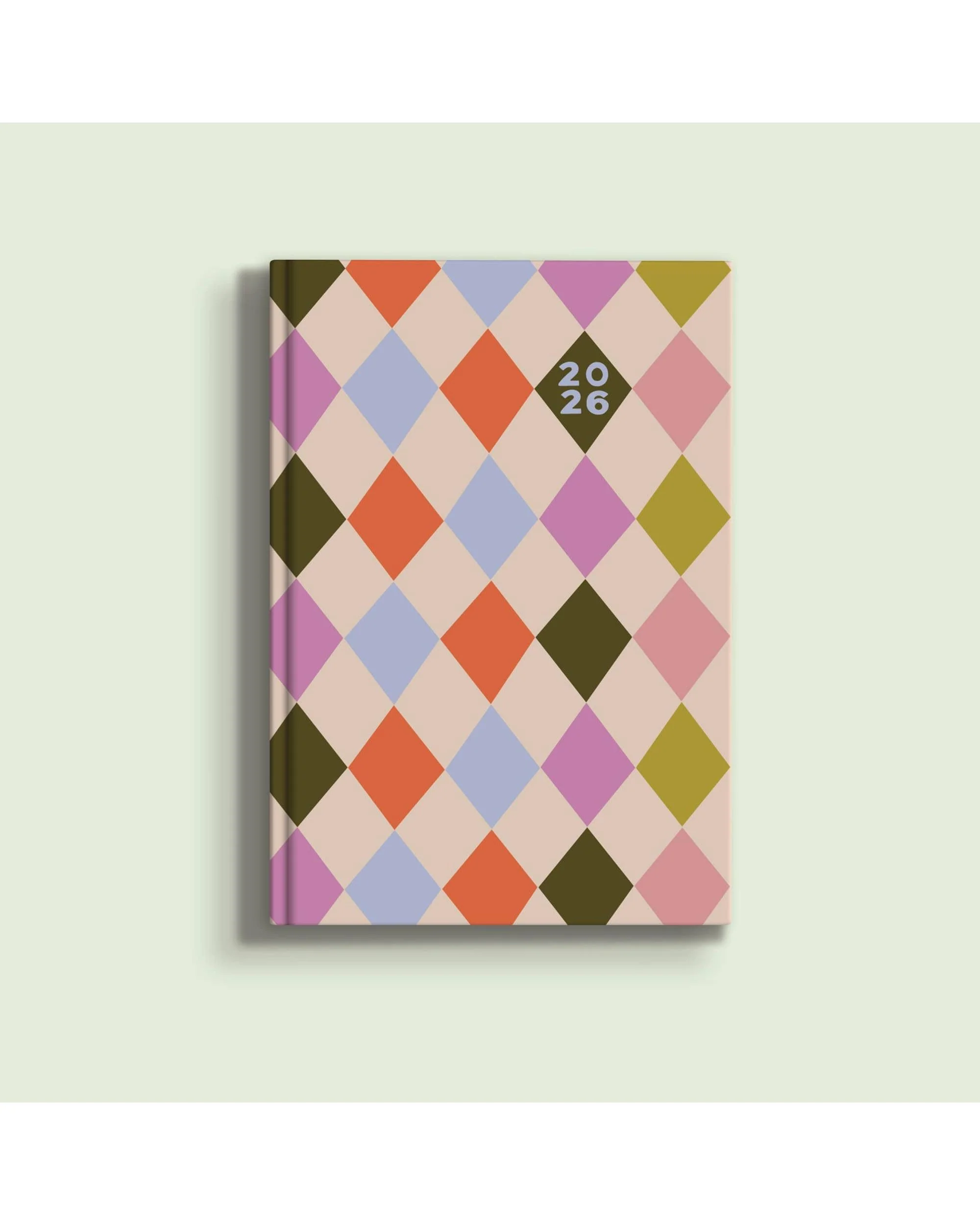 2026 Weekly Planner | Diary Agenda A5 | Harlequin Pattern