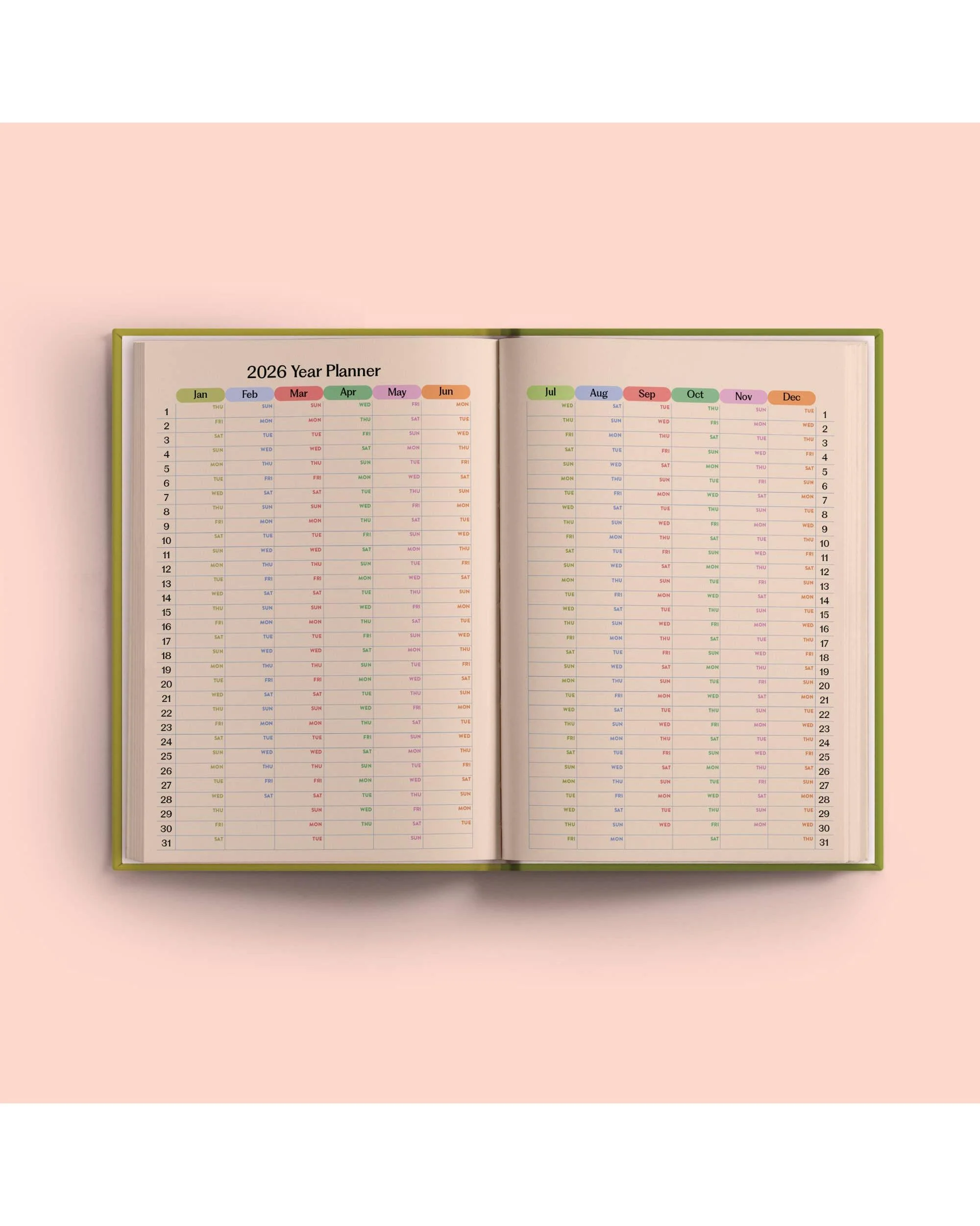 2026 Weekly Planner | Diary Agenda A5 | Harlequin Pattern - Image 2
