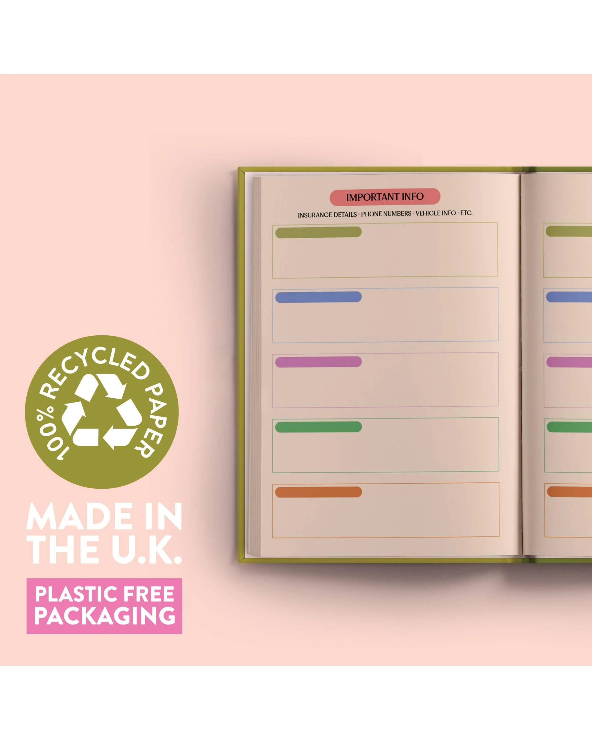 2026 Weekly Planner | Diary Agenda A5 | Harlequin Pattern - Image 6