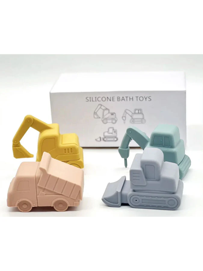 4 Piece Construction Vehicle Bath Toys