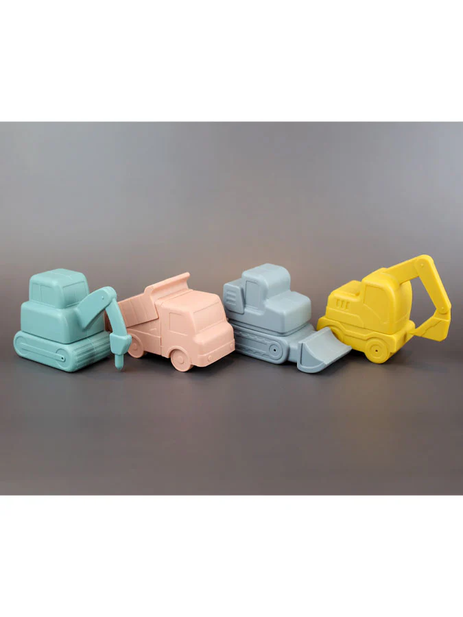 4 Piece Construction Vehicle Bath Toys - Image 2