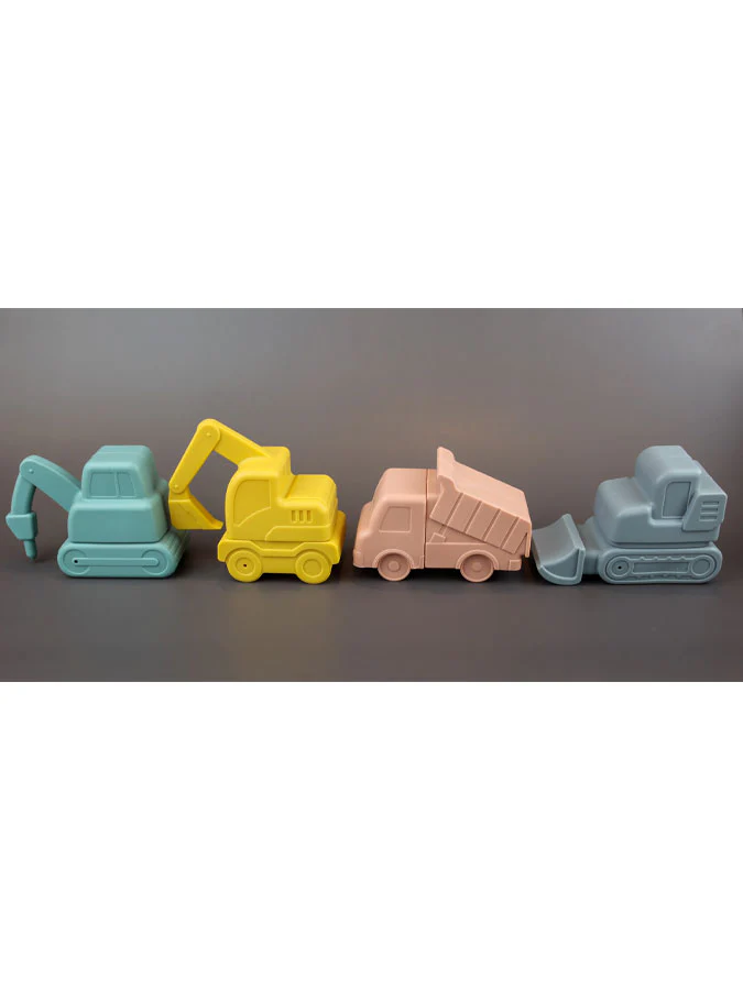4 Piece Construction Vehicle Bath Toys - Image 3