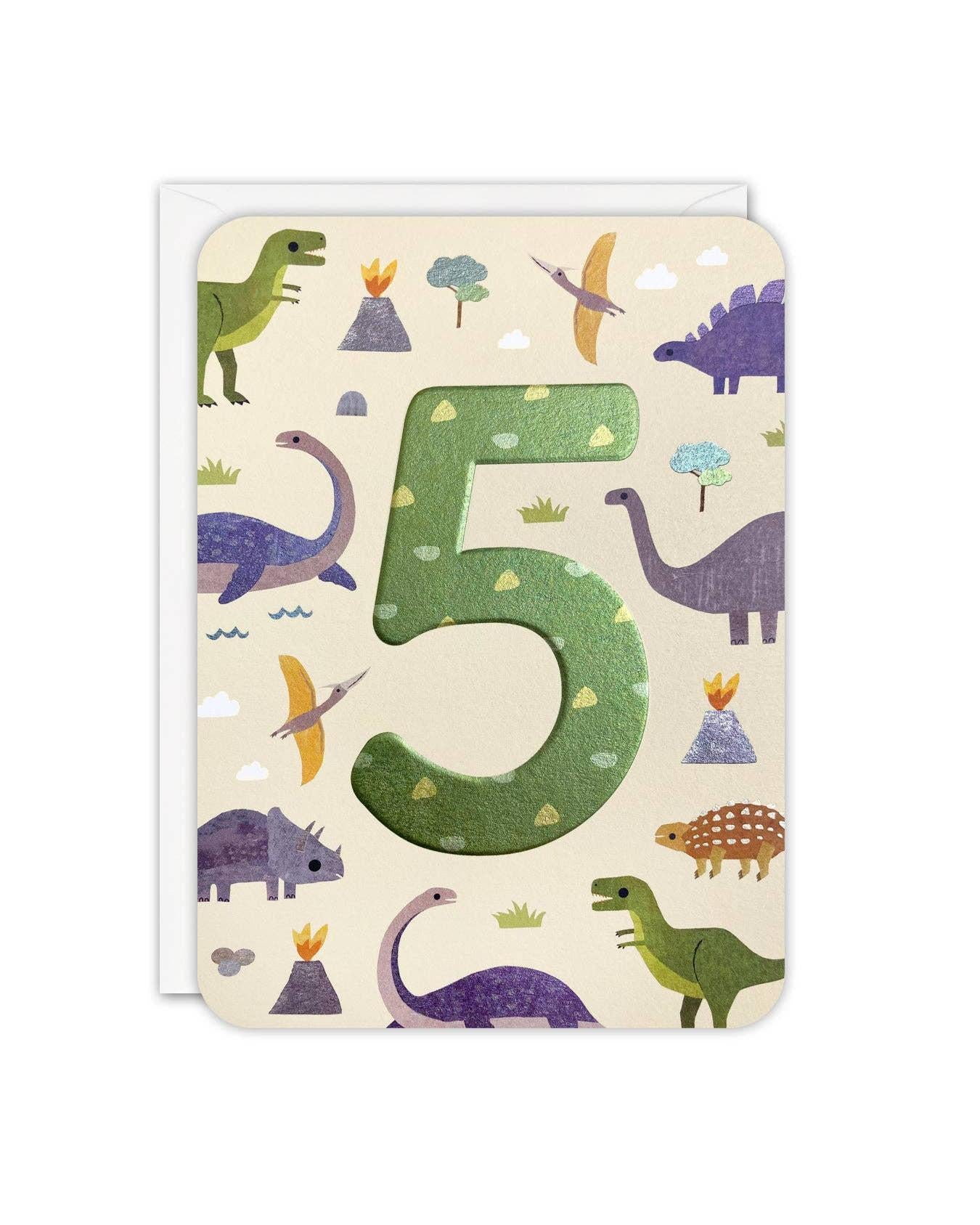 Age 5 Dinosaurs Sprouts Card
