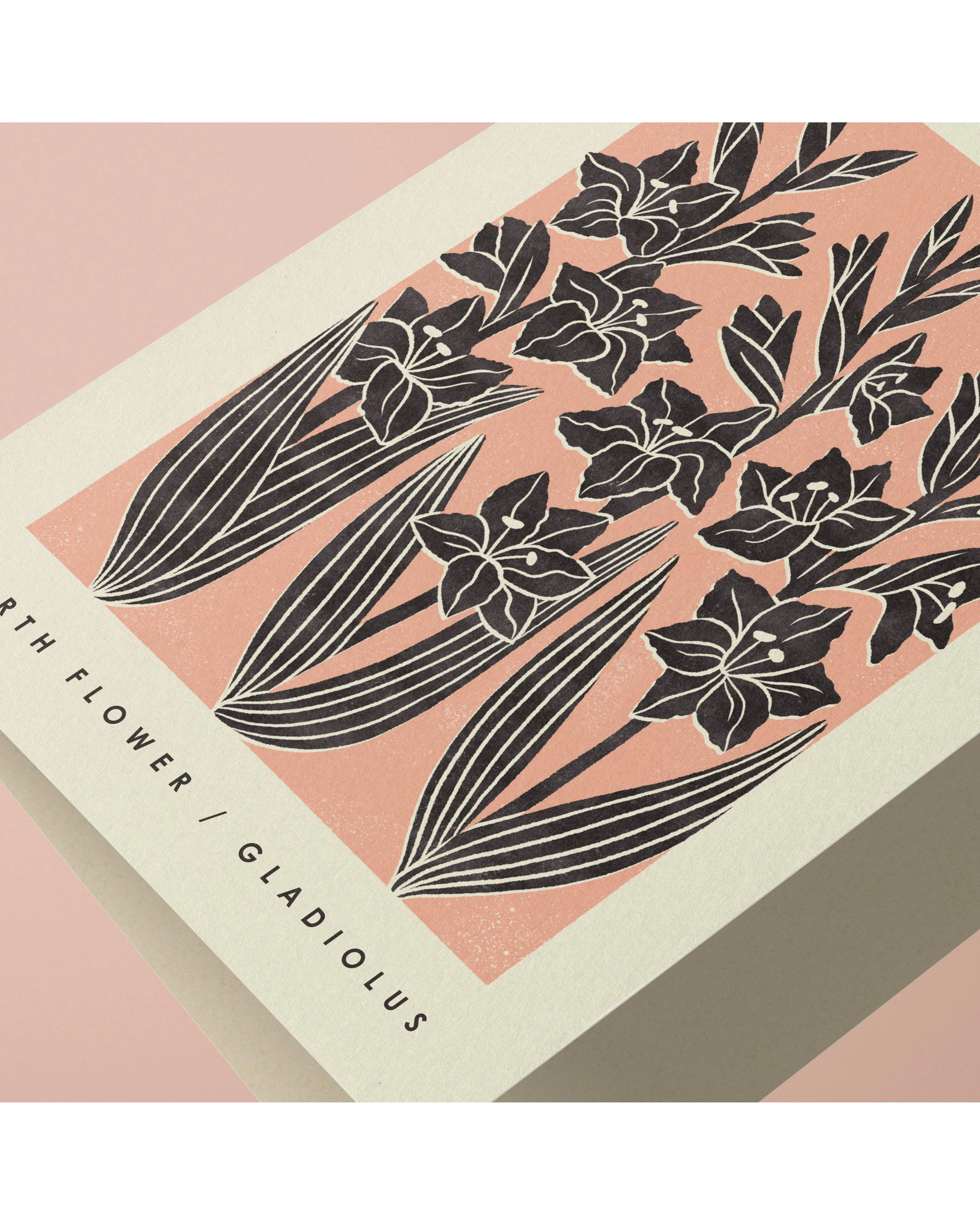 August Gladiolus | Birth Flower Card - Image 3