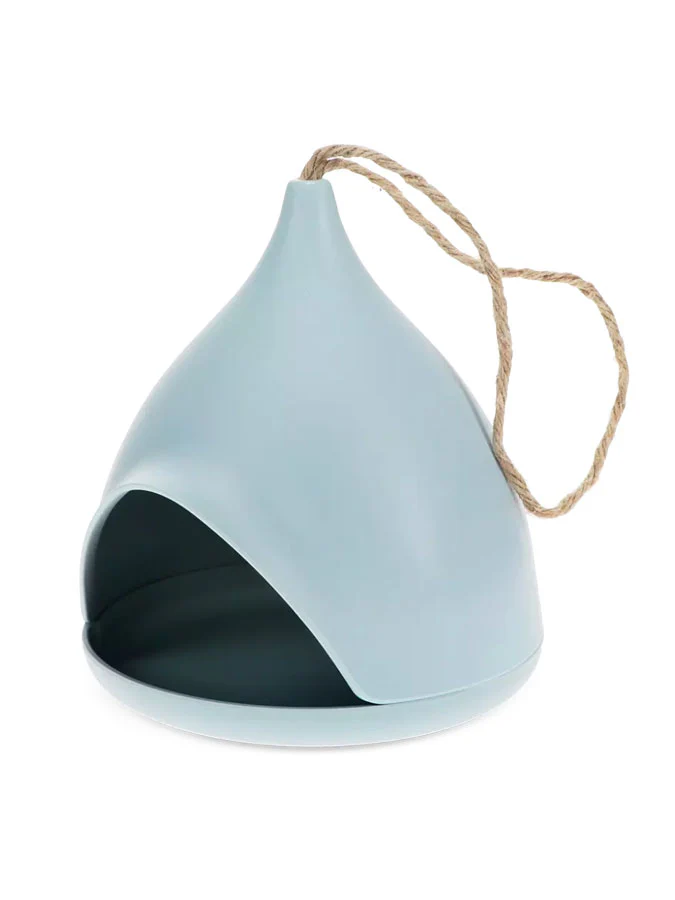 Bamboo Fibre Bird Feeder - Blue