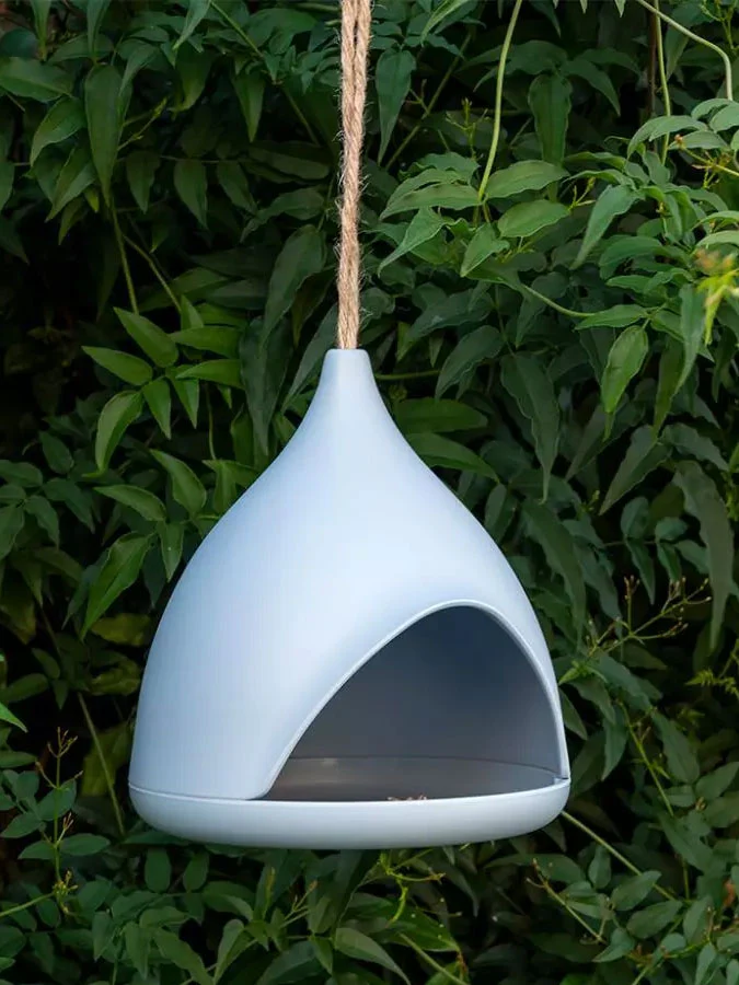 Bamboo Fibre Bird Feeder - Blue - Image 2