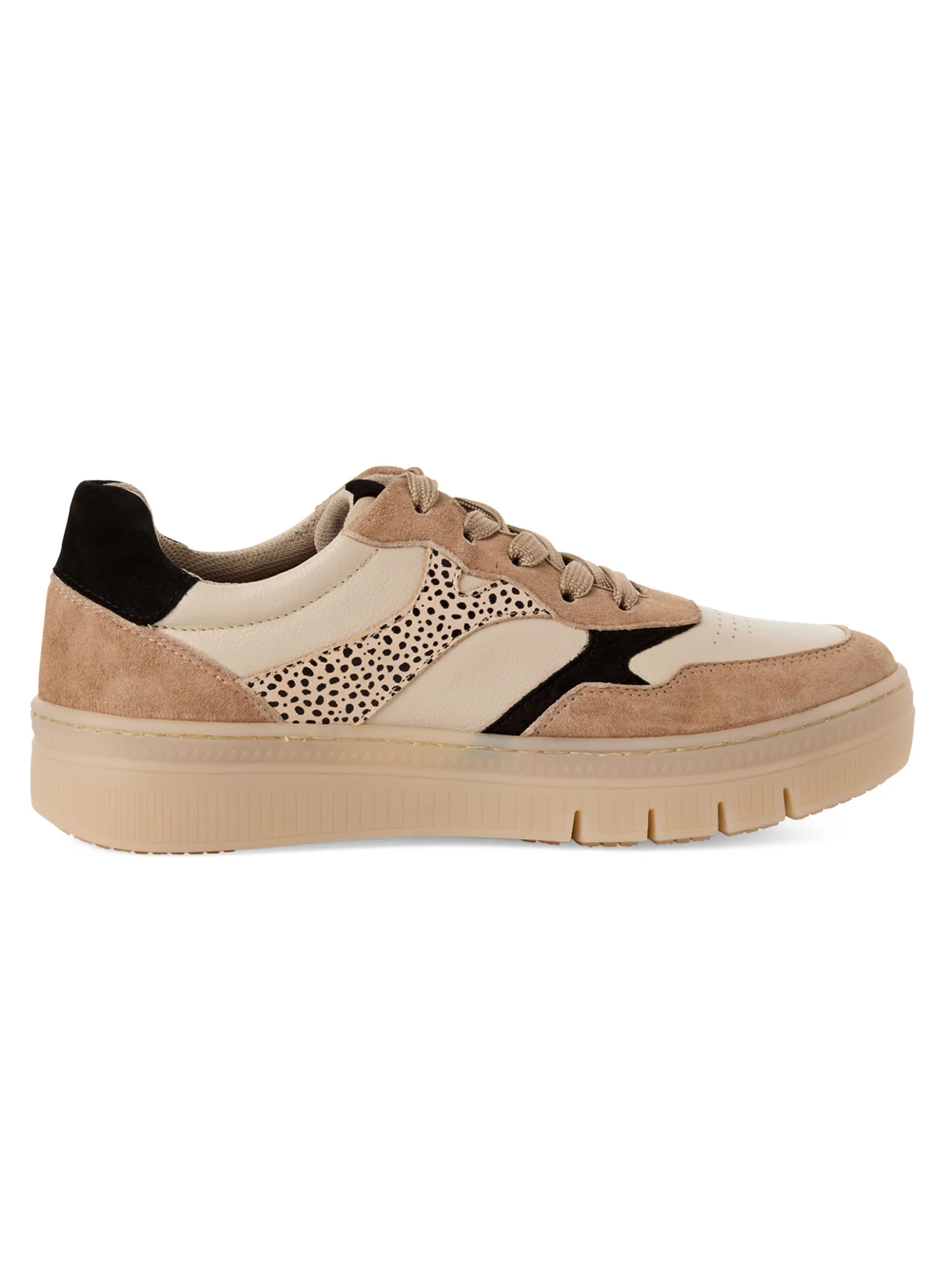 Beige mix leopard trainers - Image 2