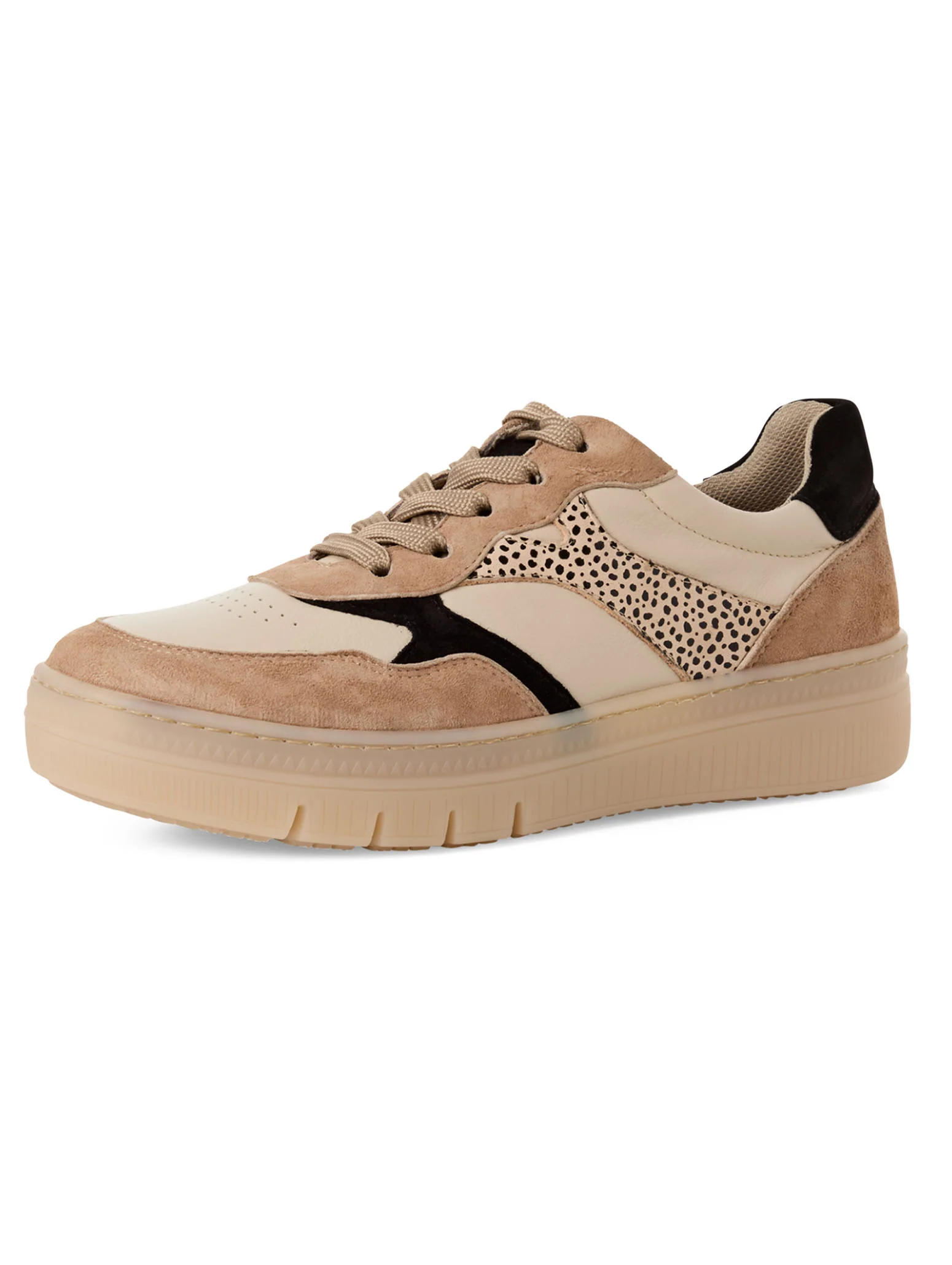Beige mix leopard trainers - Image 3