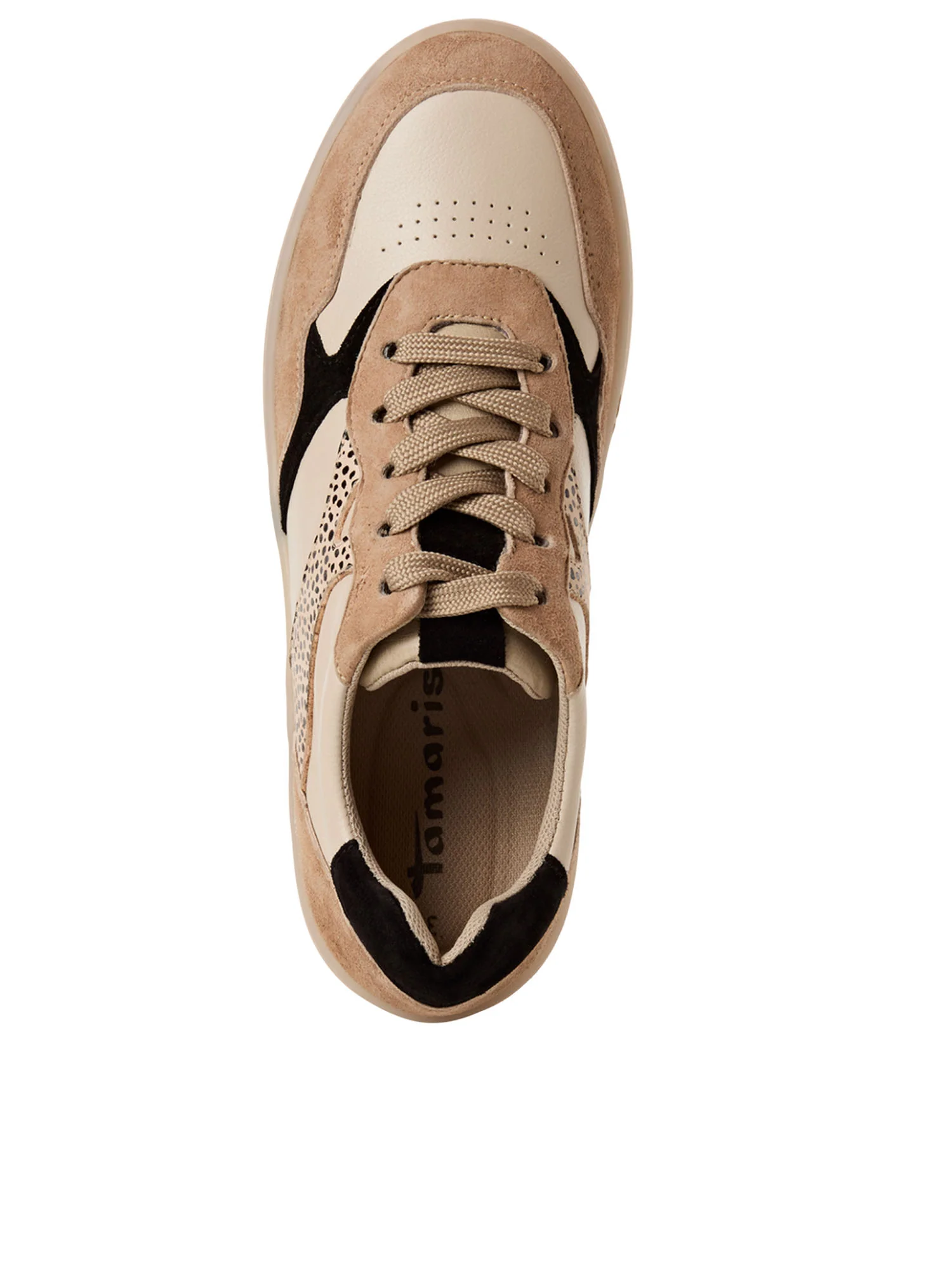 Beige mix leopard trainers - Image 4