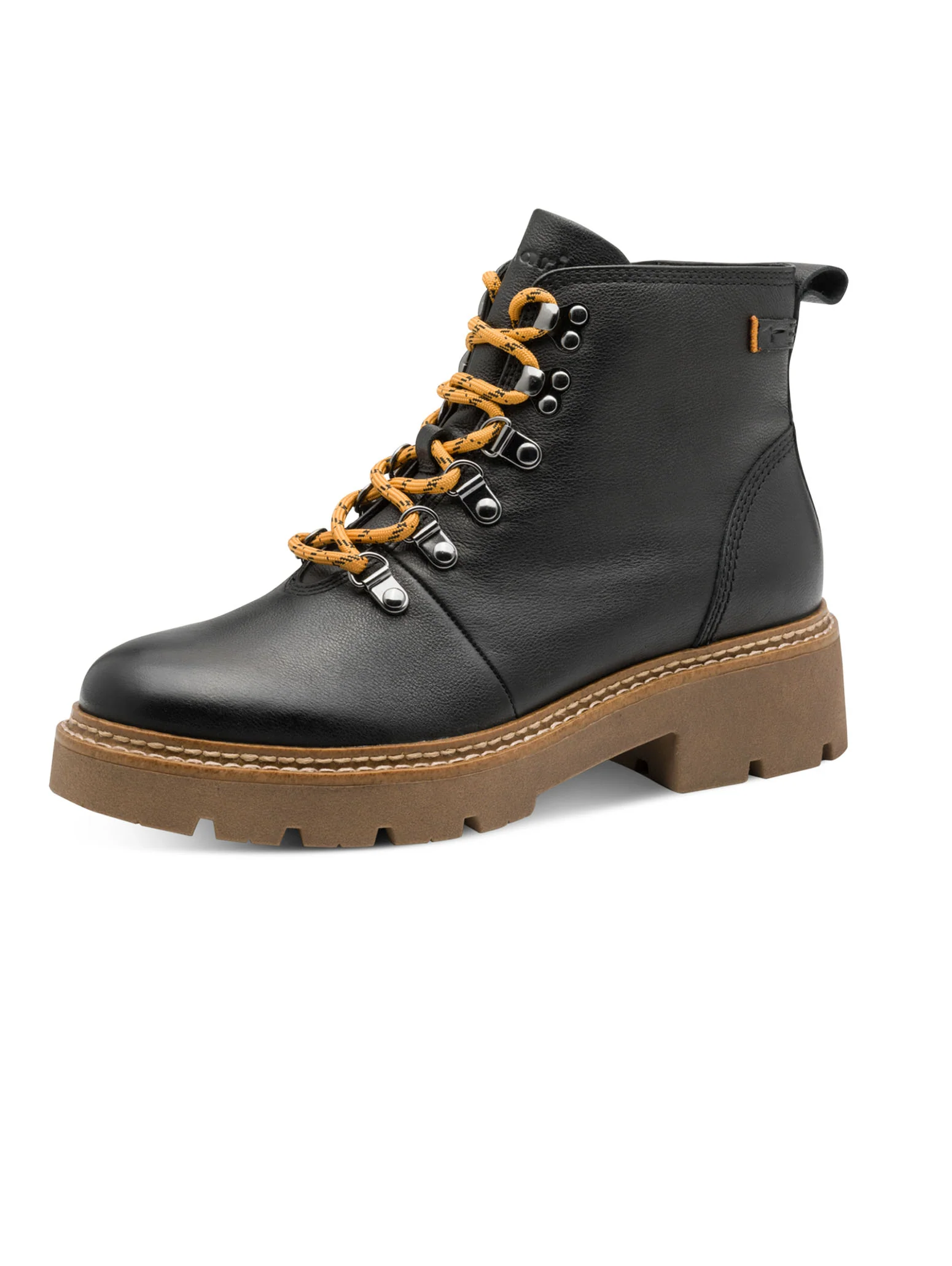 Black Chunky Lace Up Boots - Image 3