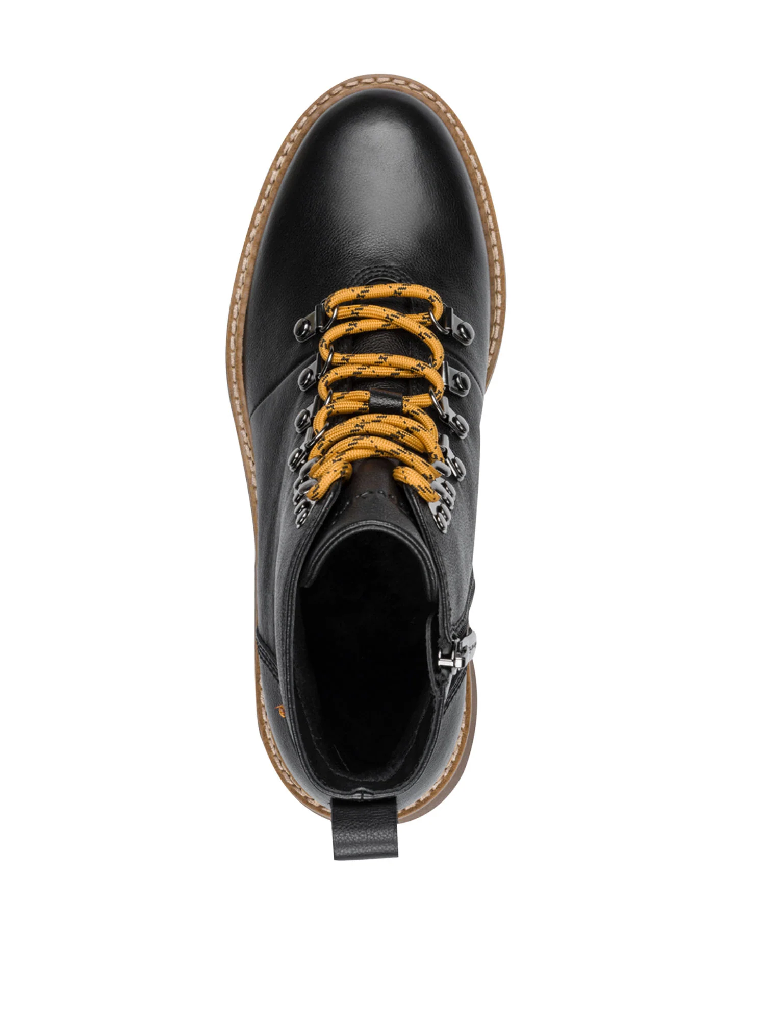 Black Chunky Lace Up Boots - Image 4