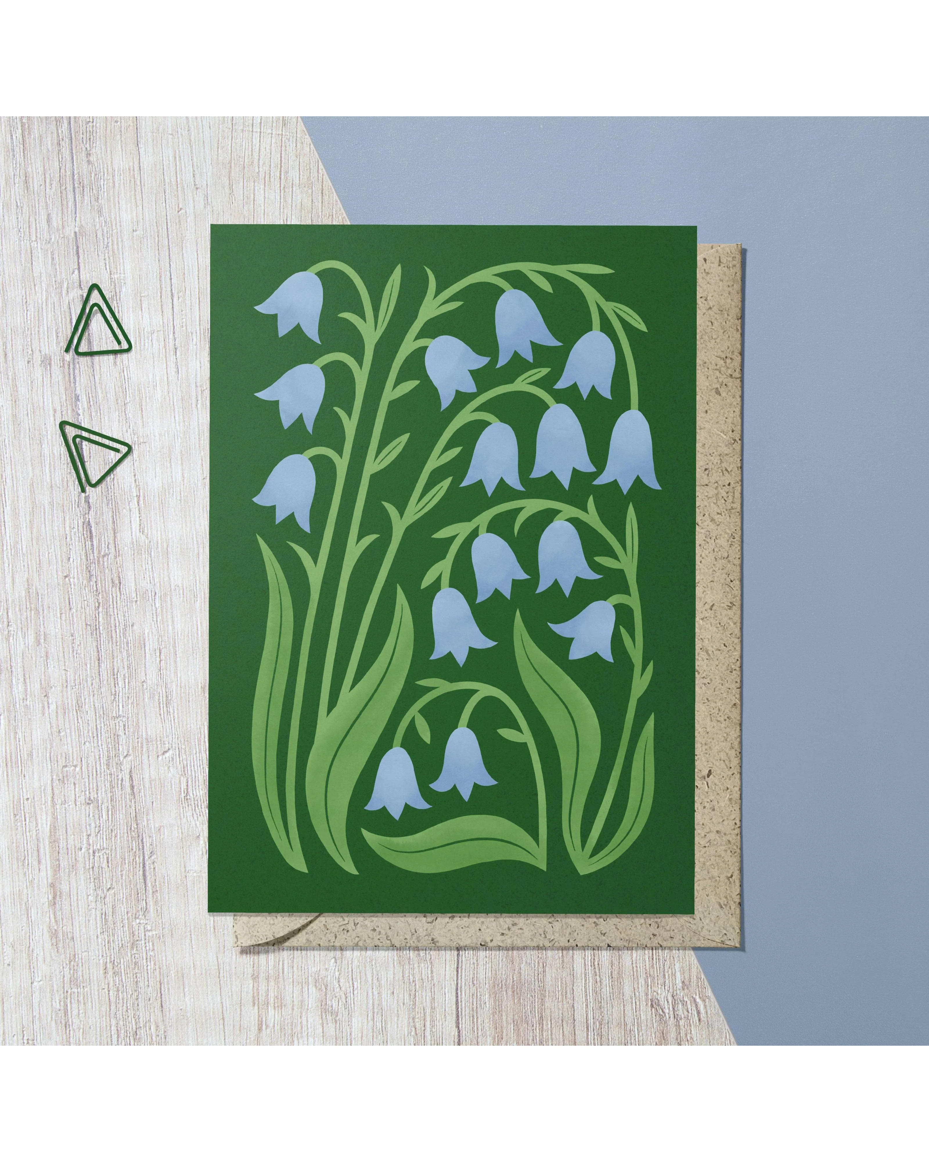 Bluebell | Modern-Retro Floral Reusable Greeting Card