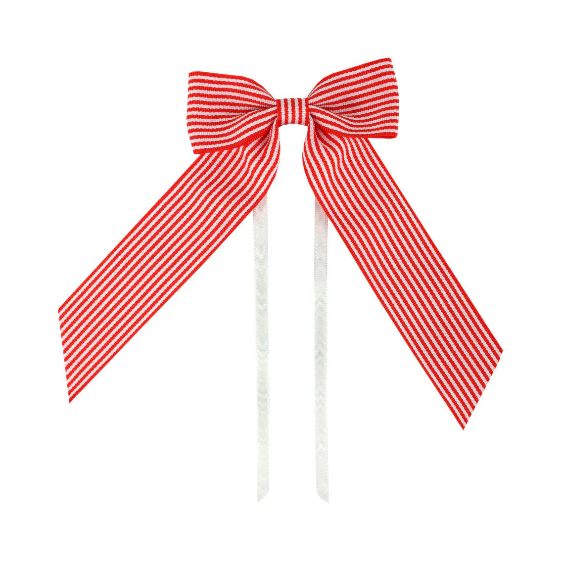Candy cane red & white stripe bow