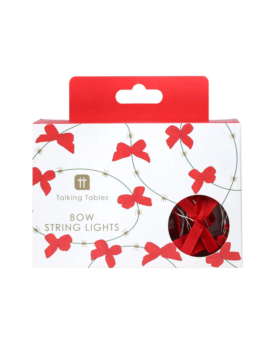 Candy christmas bow string lights