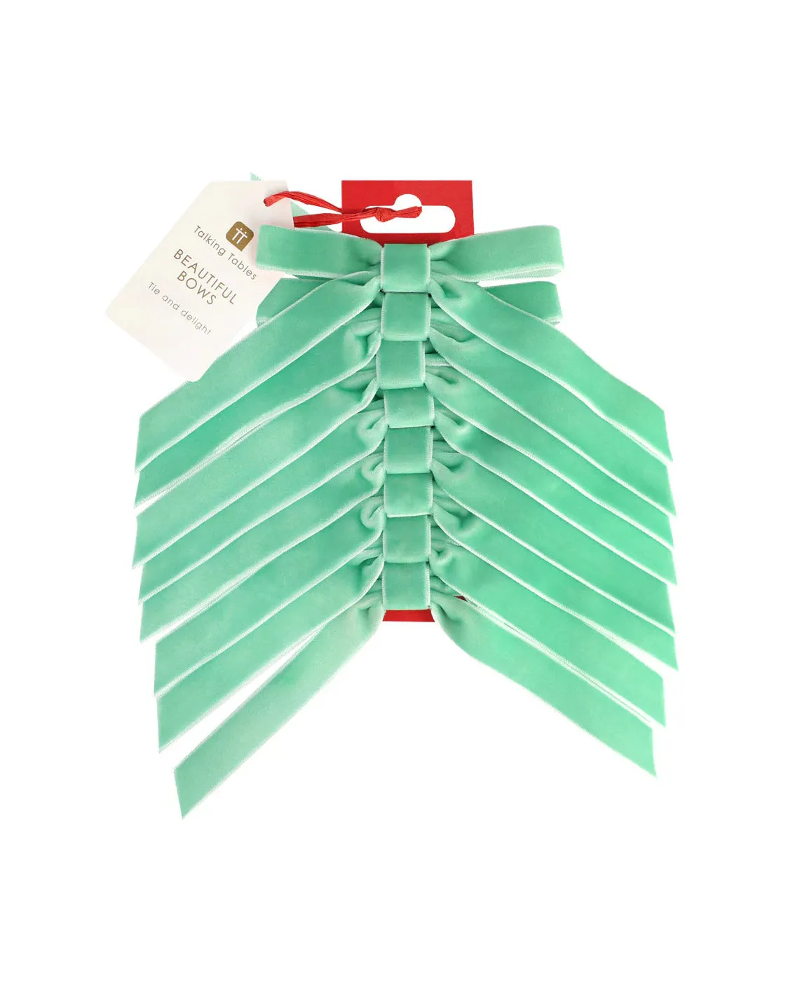 Green Velvet Bows 8pk