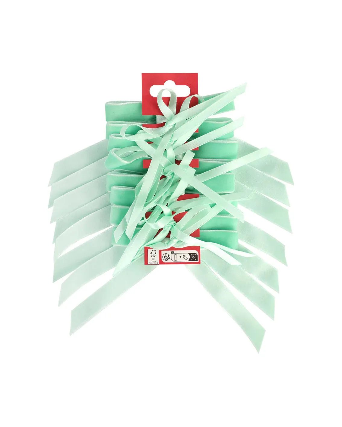 Green Velvet Bows 8pk - Image 2