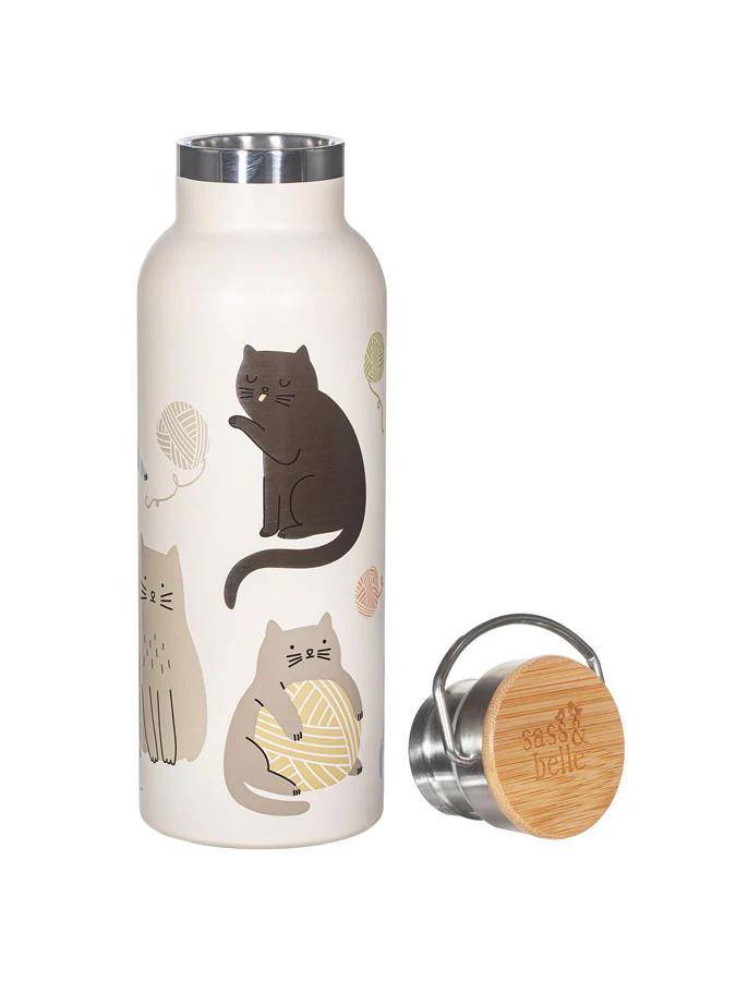 Cats Metal Water Bottle - Image 2