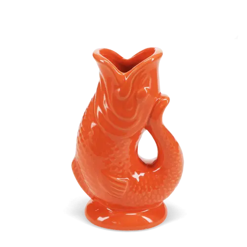 Ceramic Fish Vase Orange