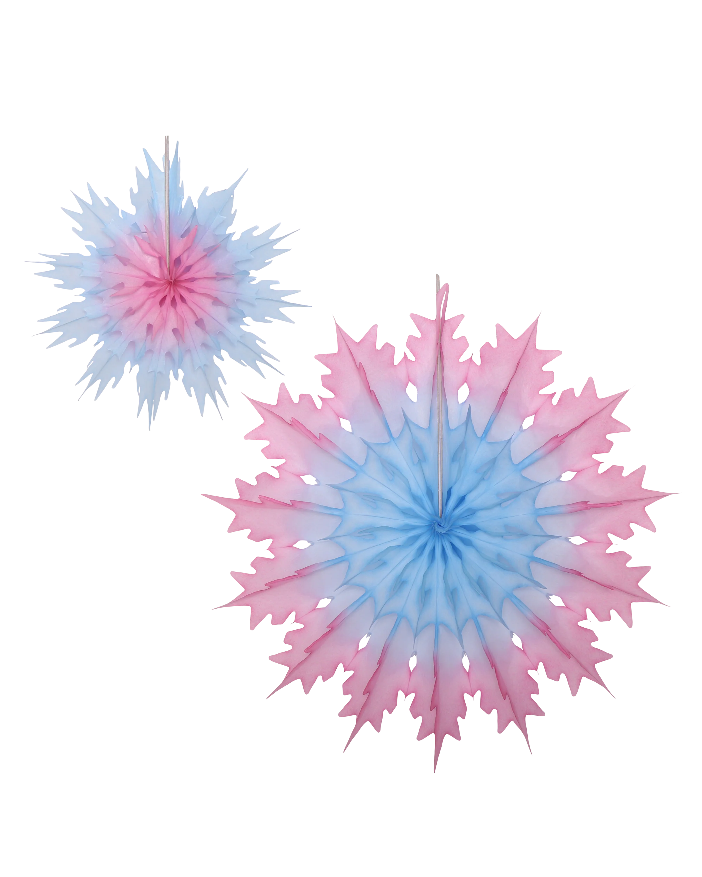 Classic Snowflake Cornflower & Rose Duo