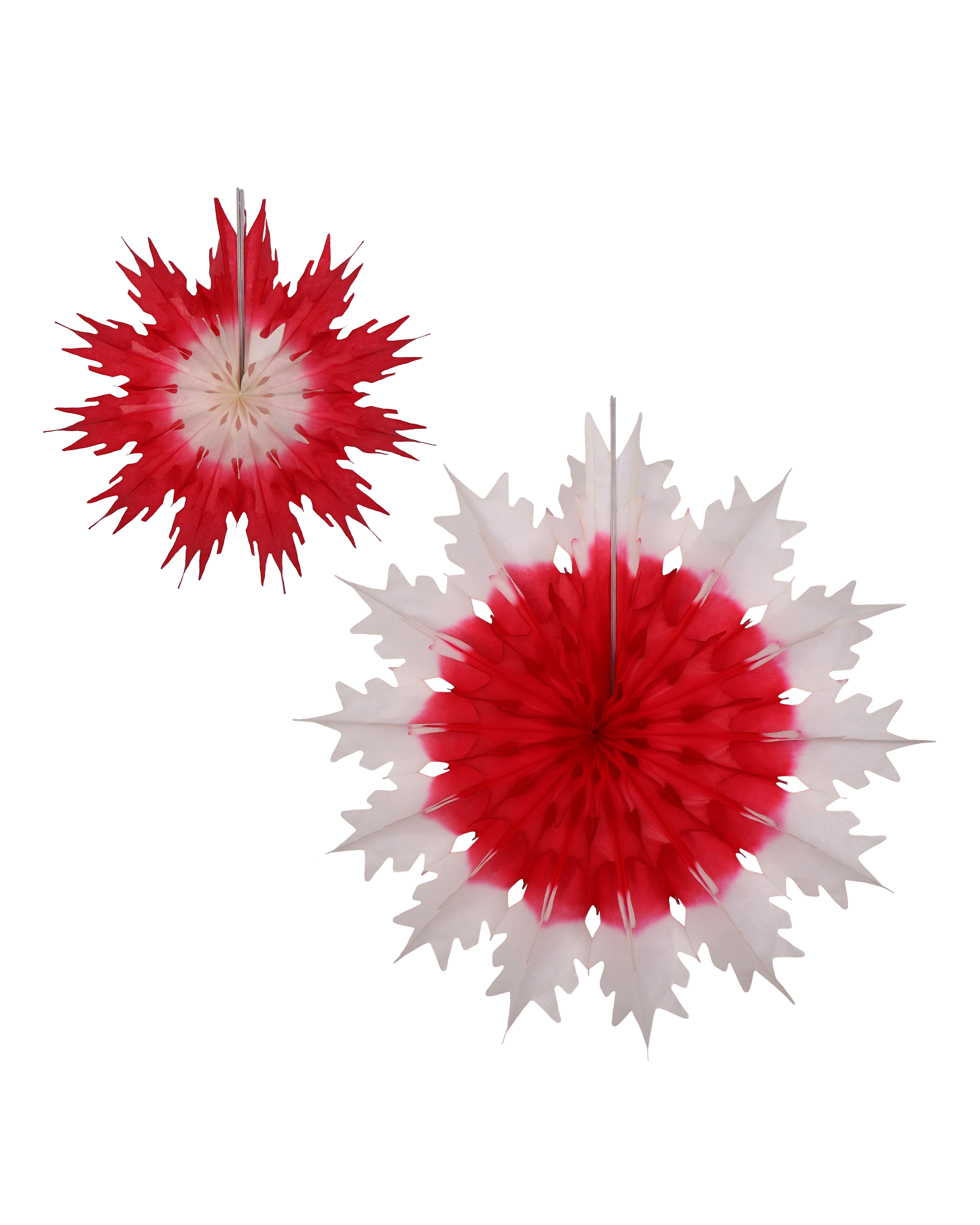 Classic Snowflake Crimson & Natural Duo