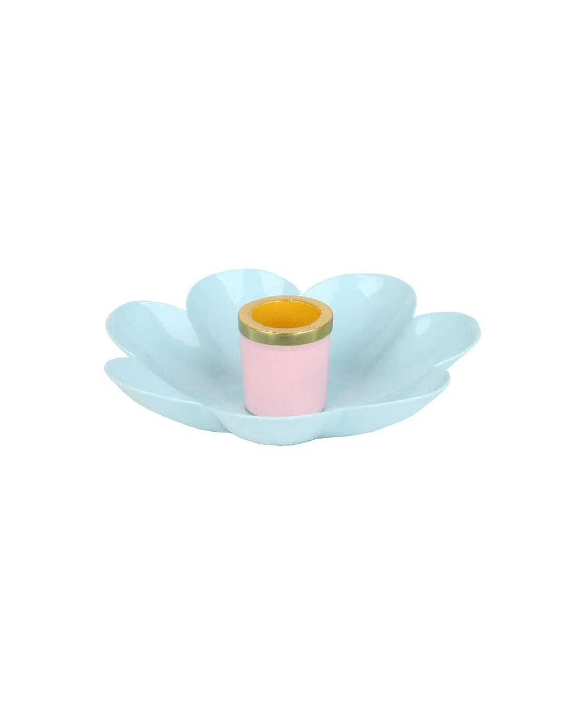 Coloured Enamel Flower Shaped Candle Holders - Image 8