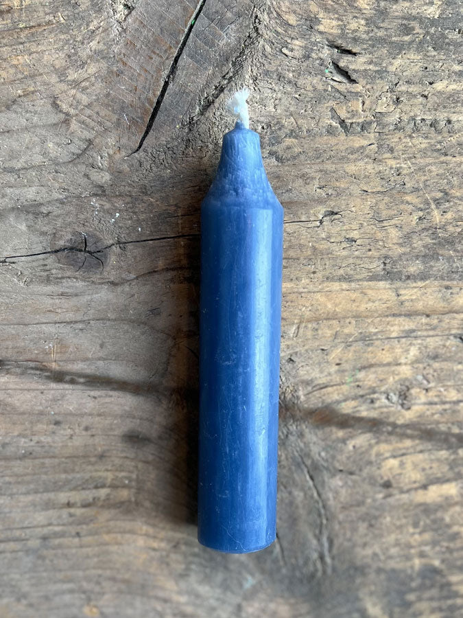 Danish Short Candle - Dusty Blue - Image 2