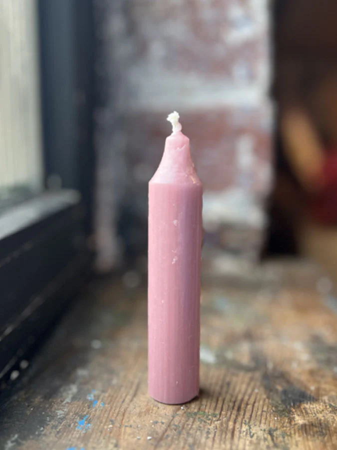 Danish Short Candle - Old Rose