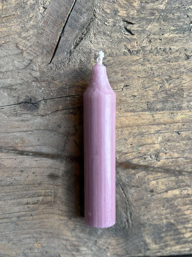 Danish Short Candle - Old Rose - Image 2