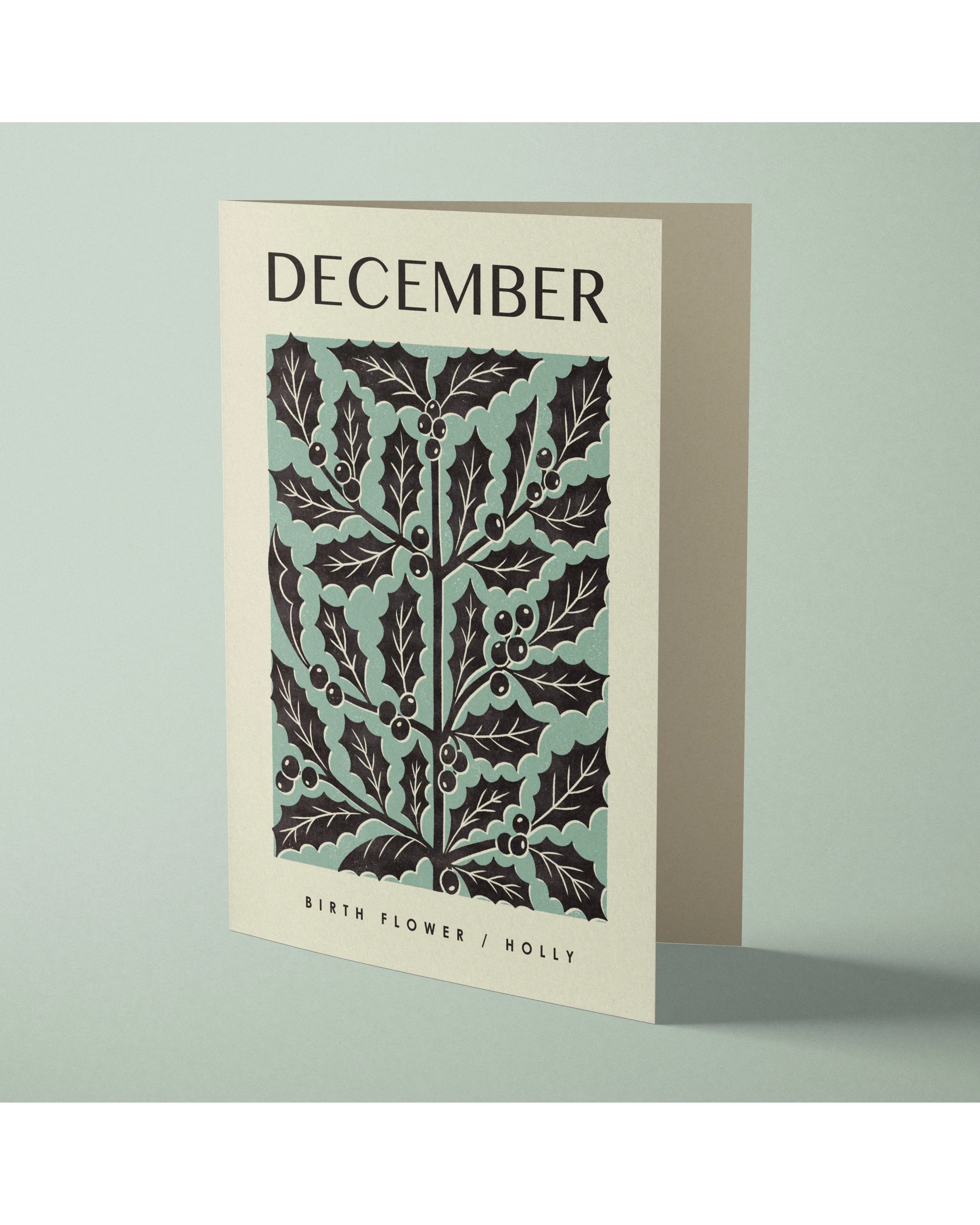 December Holly | Birth Flower Card - Image 2