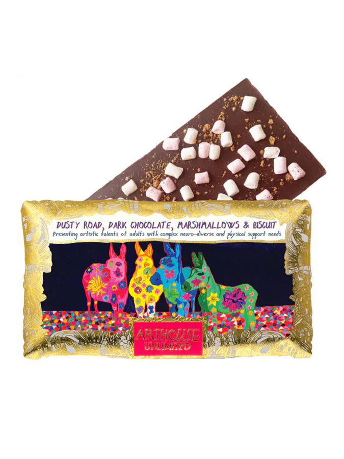 Dusty Road Dark Marshmallows & Biscuit Chocolate Bar - Image 3