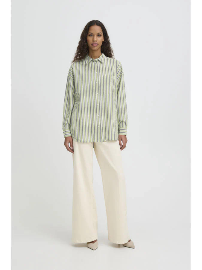 Fluca Shirt - Green Stripe - Image 5
