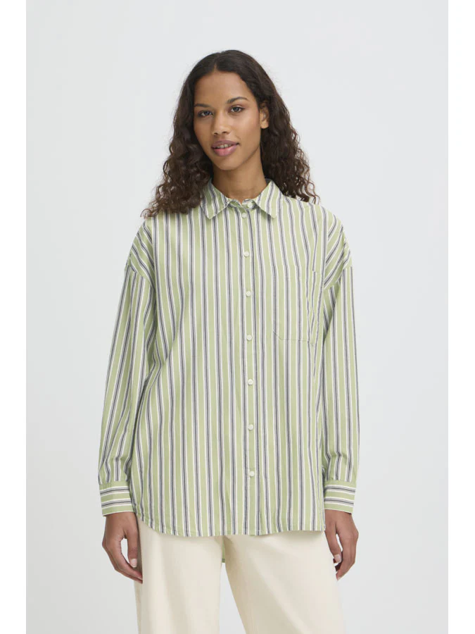 Fluca Shirt - Green Stripe - Image 6