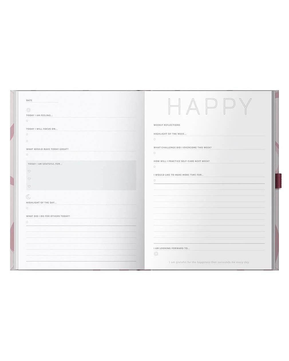 Gratitude Journal - 6 Month Undated Planner - Pink Ribbon - Image 2
