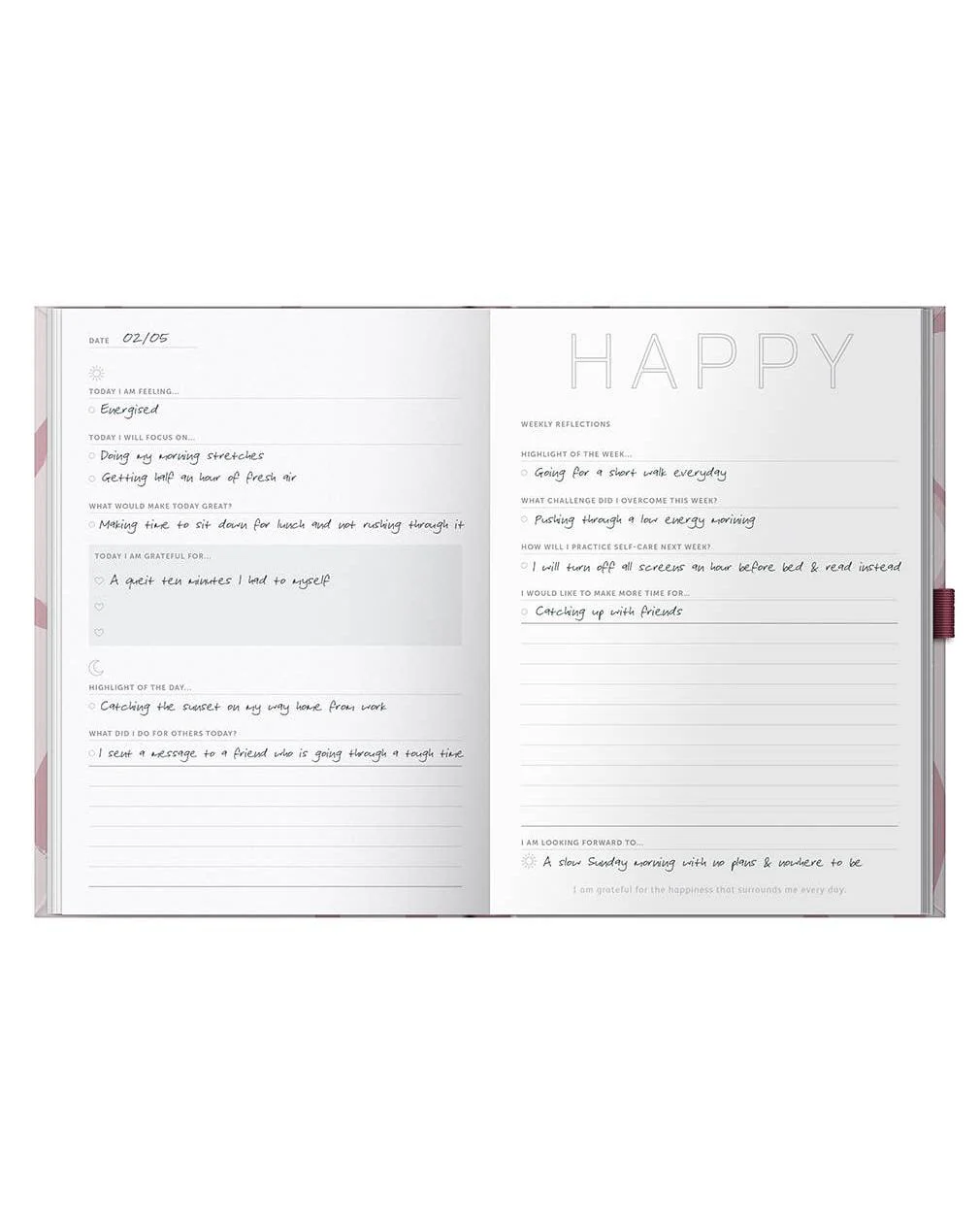 Gratitude Journal - 6 Month Undated Planner - Pink Ribbon - Image 3