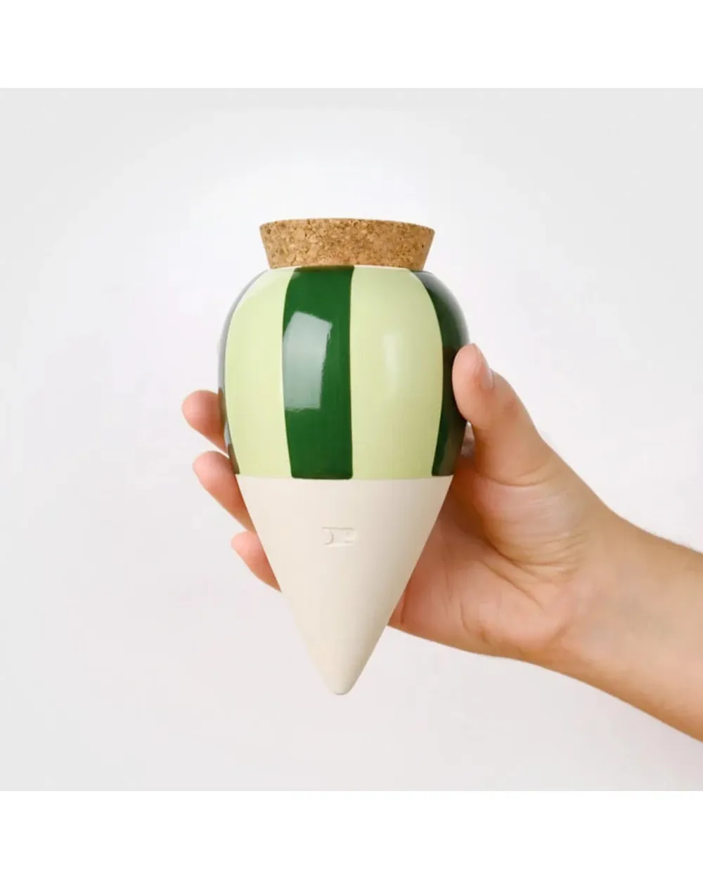 Green Stripes Olla Watering System