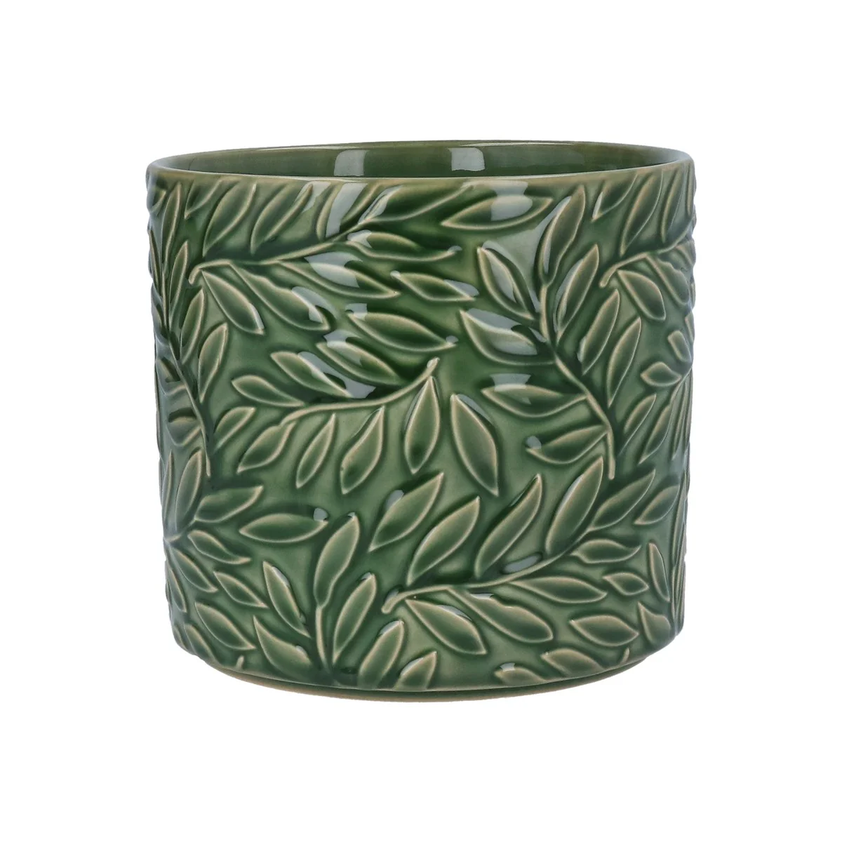 Green Willow Stoneware Pot Cover- Medium