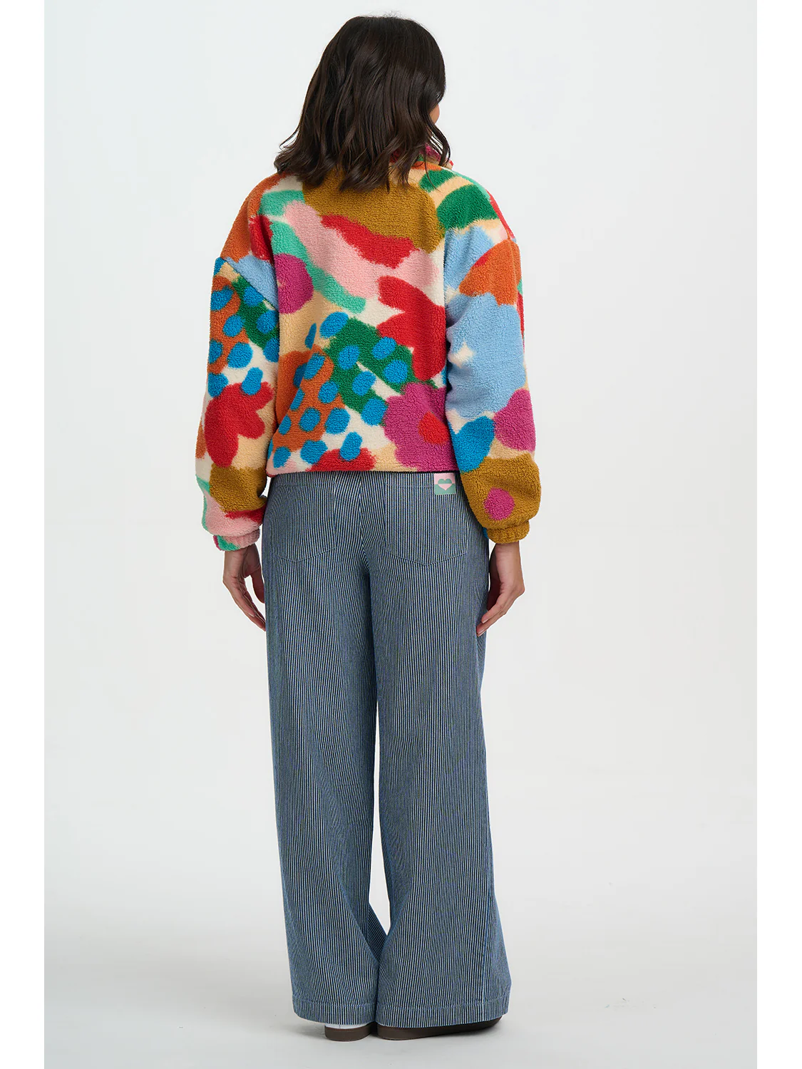 Hartley Zip Up Fleece - Off White/Multi - Image 3