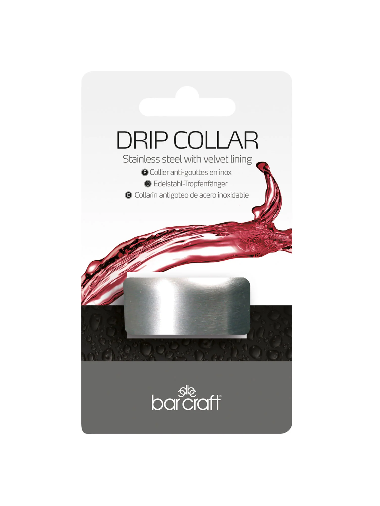 BarCraft Stainless Steel Wine Drip Collar - Image 3
