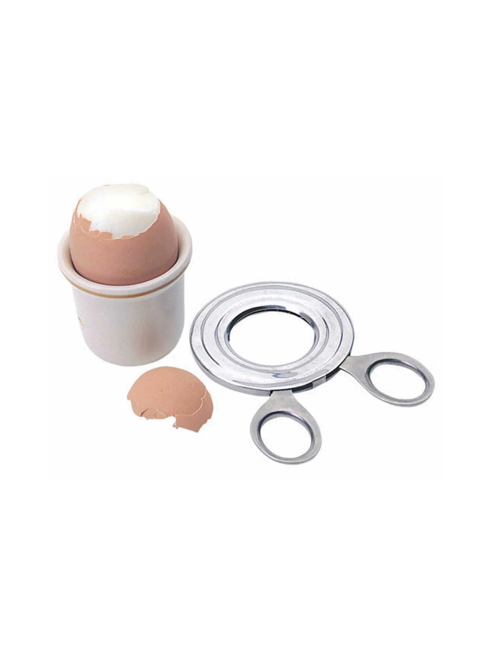 Stainless steel egg topper