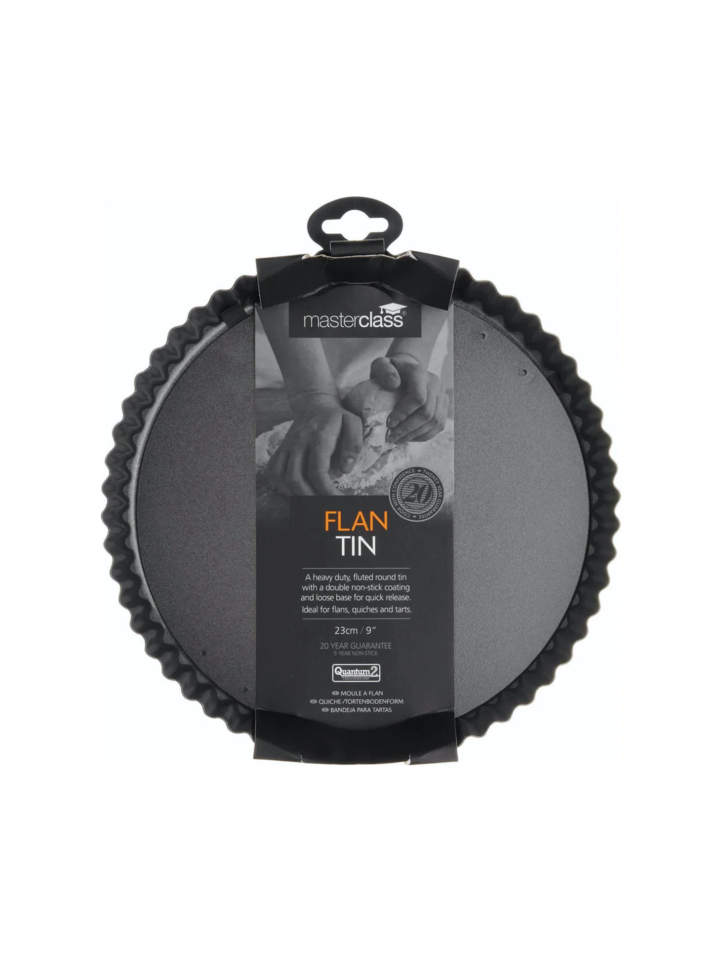 MasterClass Non-Stick 23cm Loose Base Fluted Quiche Tin - Image 2