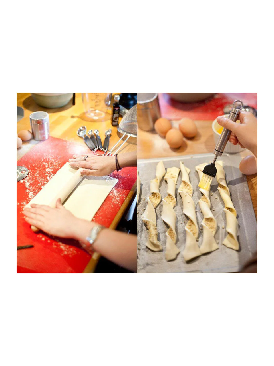 Oval Handled Professional Stainless Steel Pastry Brush - Image 2