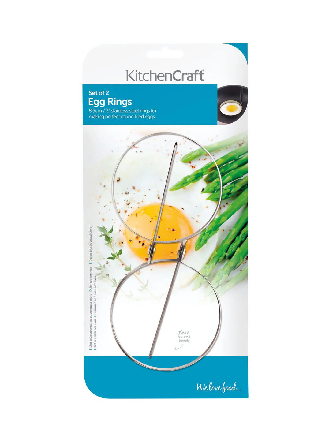 Set of 2 Stainless Steel Egg Rings - Image 2