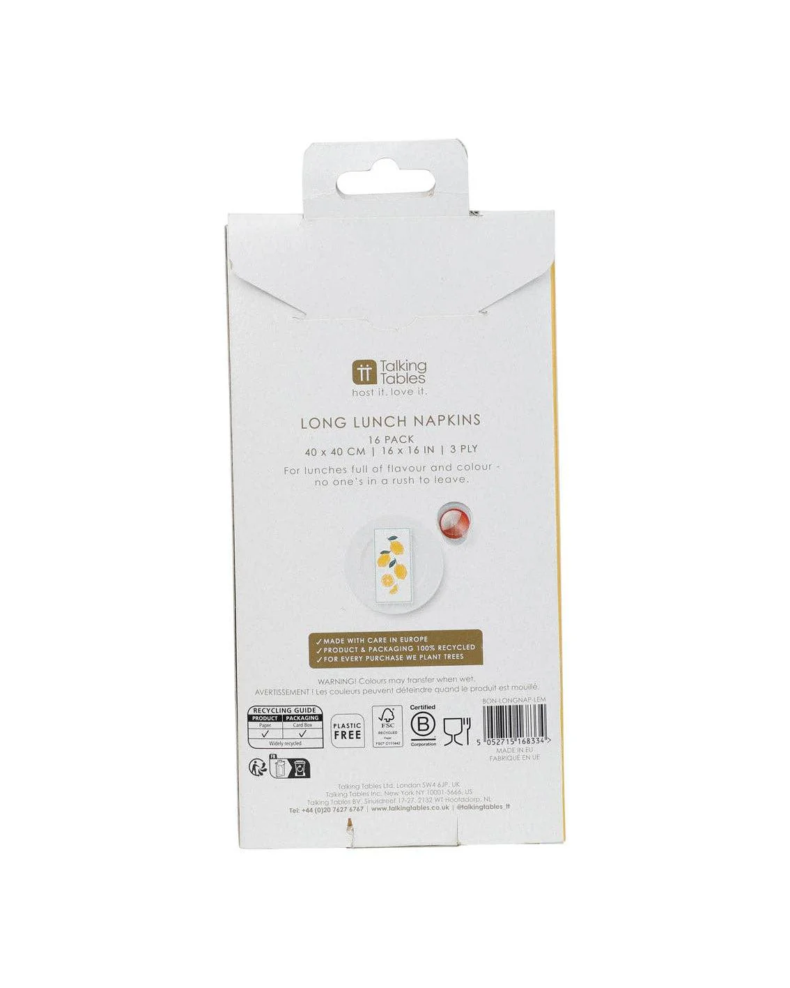 Lemon Long Lunch Paper Napkins - Image 5