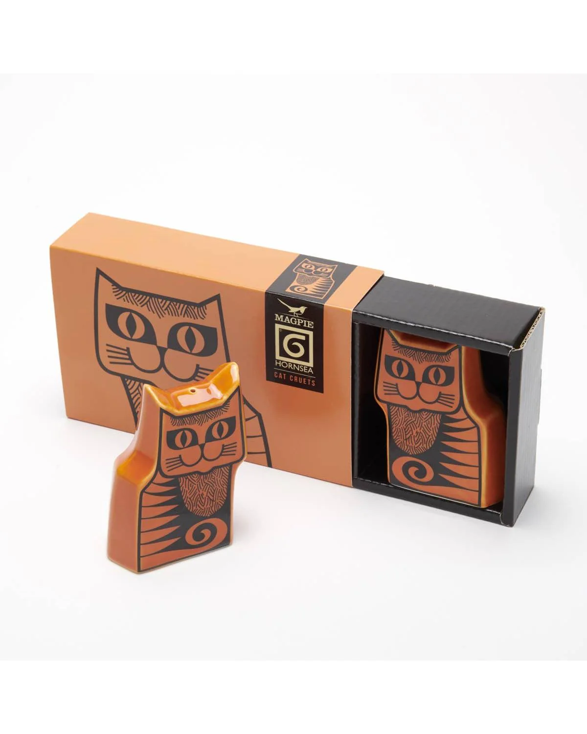 Magpie x Hornsea Cat Cruet Set - Orange - Image 2
