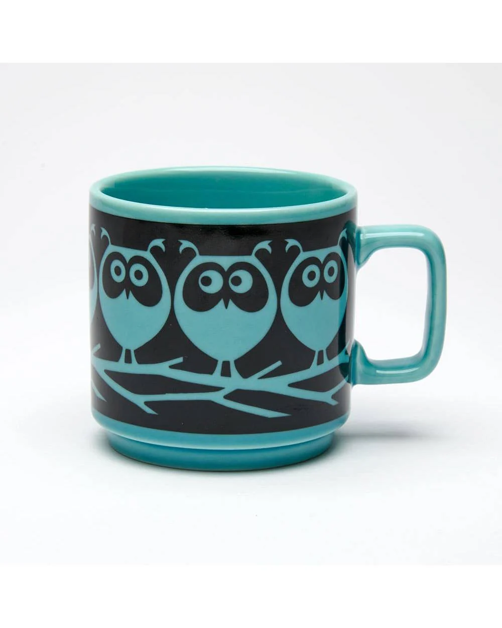 Magpie x Hornsea Mug Owls on Branch Teal