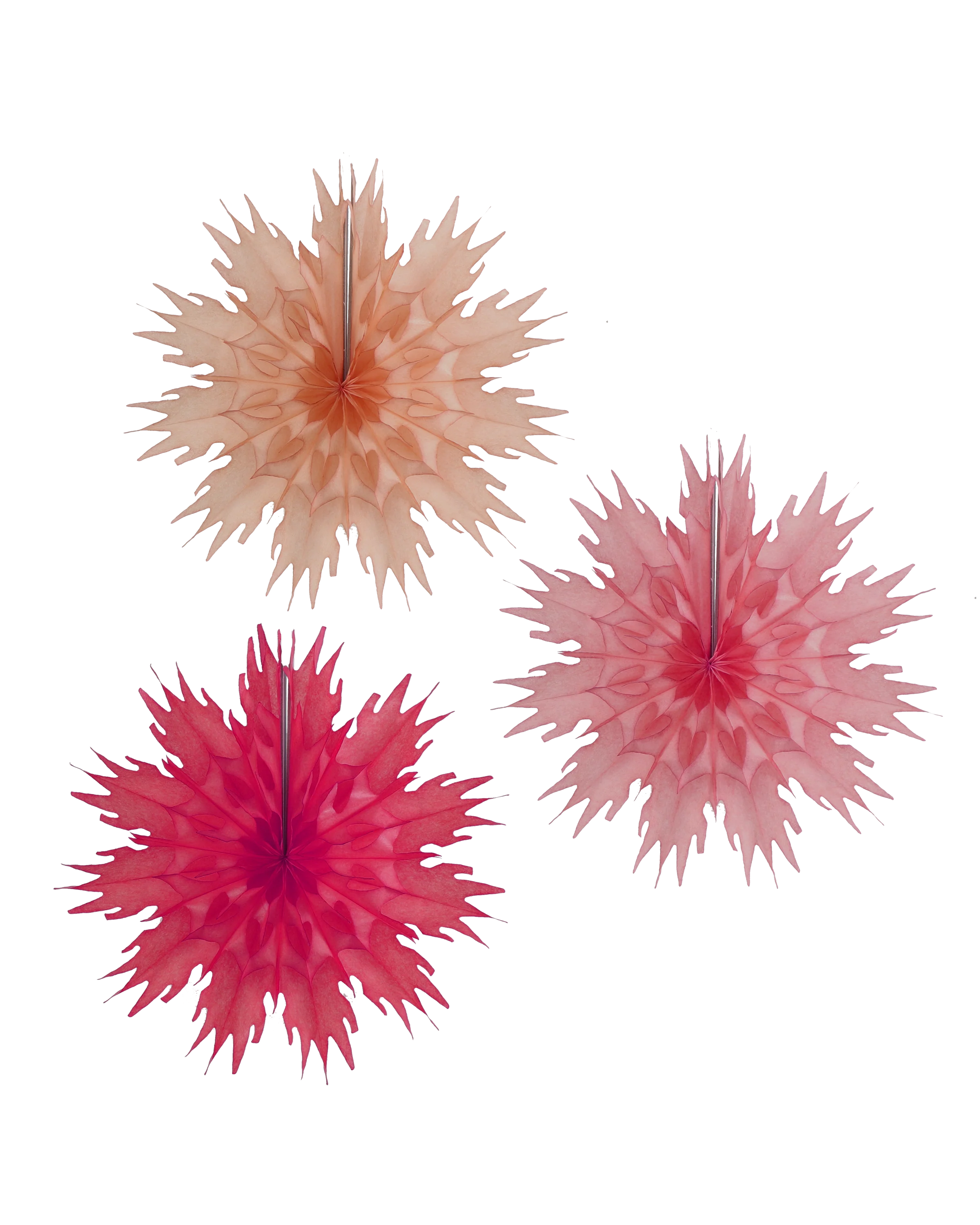 Mini Snowflake 25cm, Warm Trio
