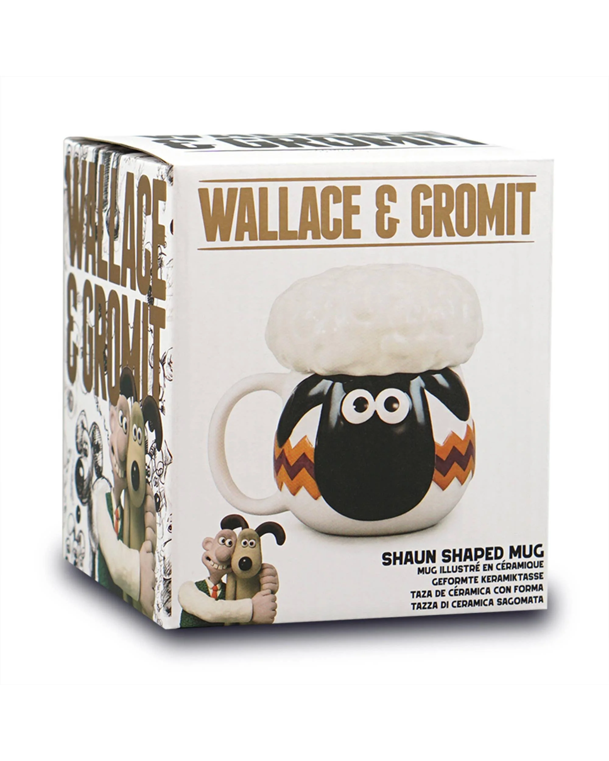 Wallace & Gromit (Shaun) Shaped Mug w Lid - Image 3