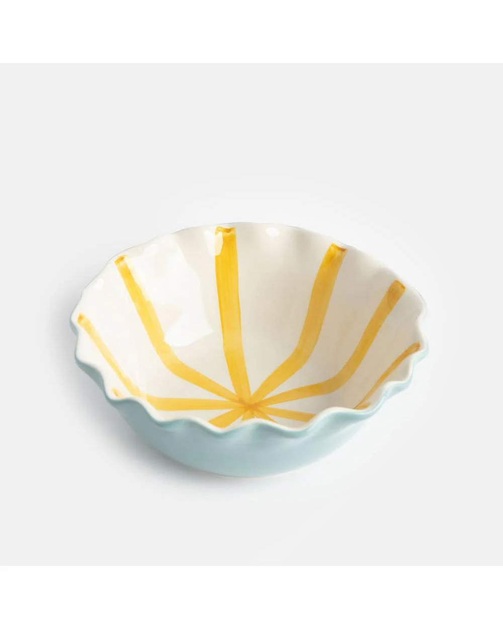 Mustard Inside Stripe Frilly Bowl - Image 3