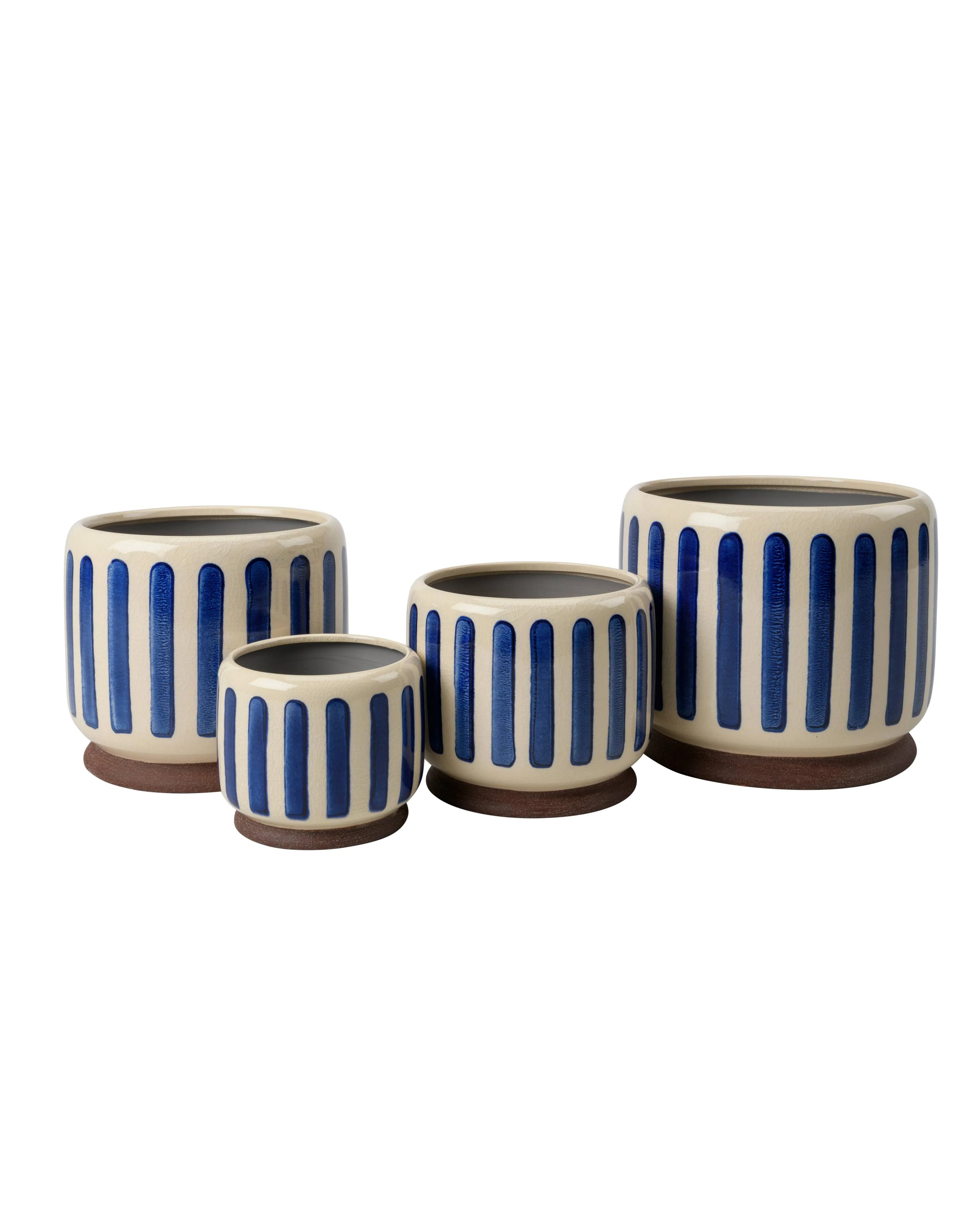 NEW Collectors Indoor Pot 18cm Blue Stripe - Image 4