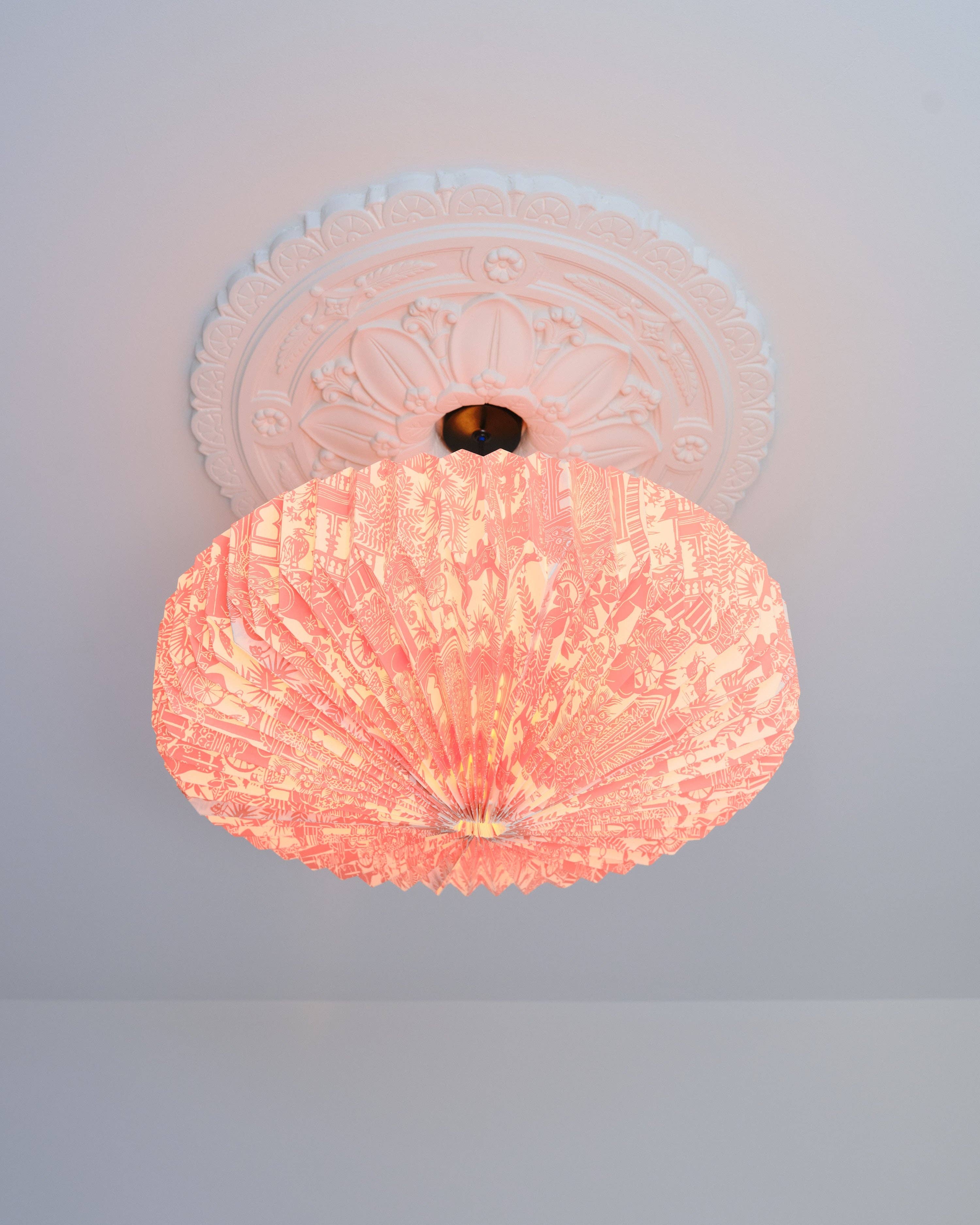 Origami Paper Lightshade Saucer 'Indian Toile': Paper - Image 2